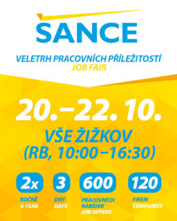 Hledáš stáž, práci, nebo chceš vylepšit své CV? Přijď na veletrh ŠANCE!

📅 20.–22. října 2026, 10:00–16:30
📍 Rajská budova @vsecz

Na co se můžeš těšit?
- Setkání s top zaměstnavateli
- Konzultace CV s @honors_academia
- Profesionální líčení a focení na CV
- Konzultace podnikatelského záměru s @czechinvestagency
- Kariérní workshopy a mnoho dalšího

#studentifmv #studentlife #fmvvse #fakultamezinarodnichvztahu #vsecz #studyatvse #prilezitosti #spoluprace #menimekontaktynavztahy #SANCE #veletrhsance #fmvjelaska