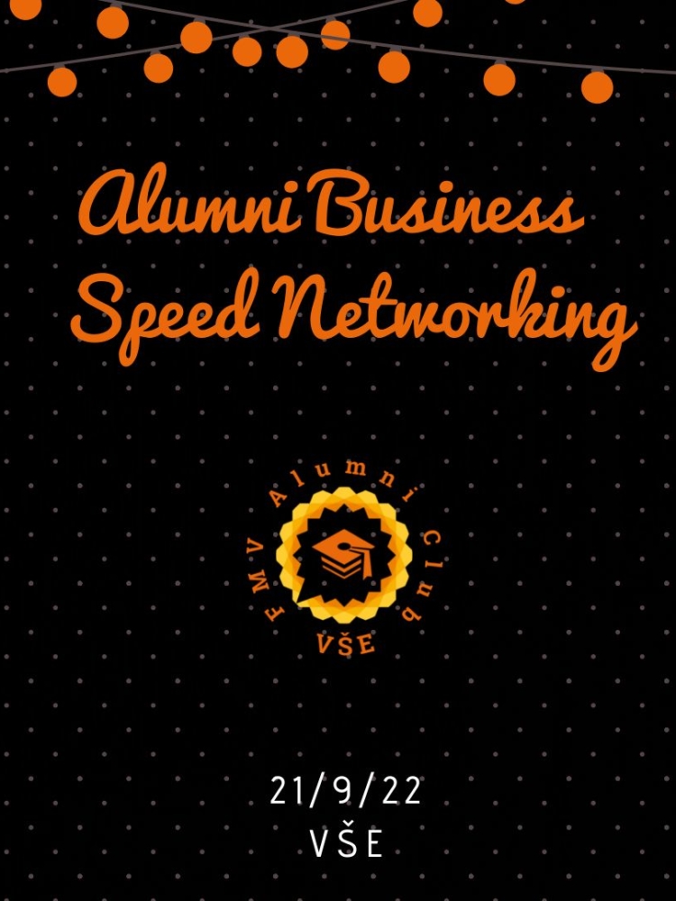 Přijďte se propojit! Alumni Business Speed Networking pro absolventy FMV.
