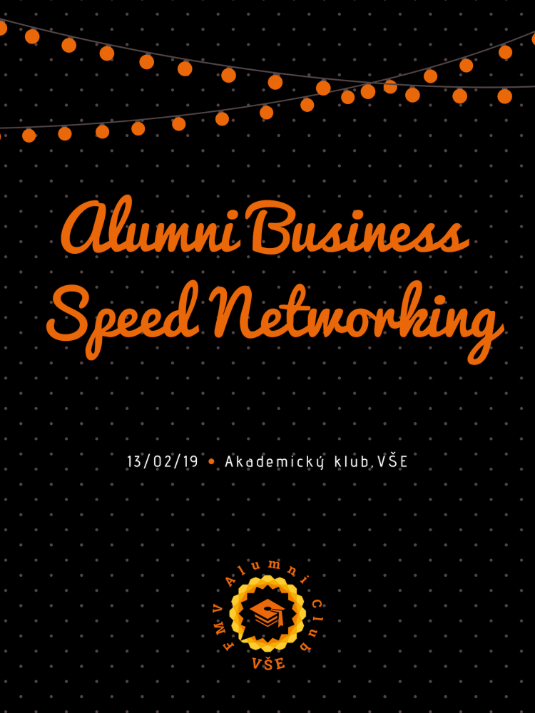 Přijďte si „zanetworkovat“! Alumni Business Speed Networking pro absolventy FMV.
