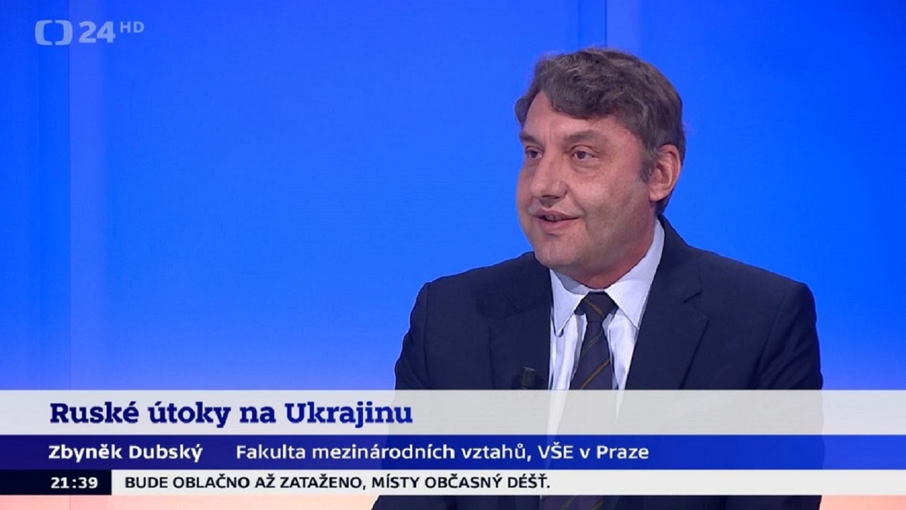 Zbyněk Dubský z FMV v listopadu třikrát na ČT24: Jak komentoval situaci na Ukrajině?