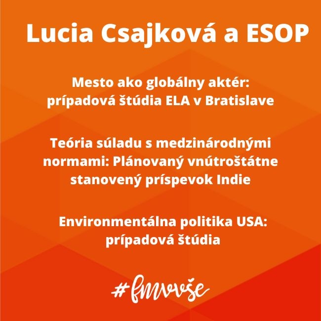Trojnásobná výhra Lucie Csajkové v soutěži ESOP