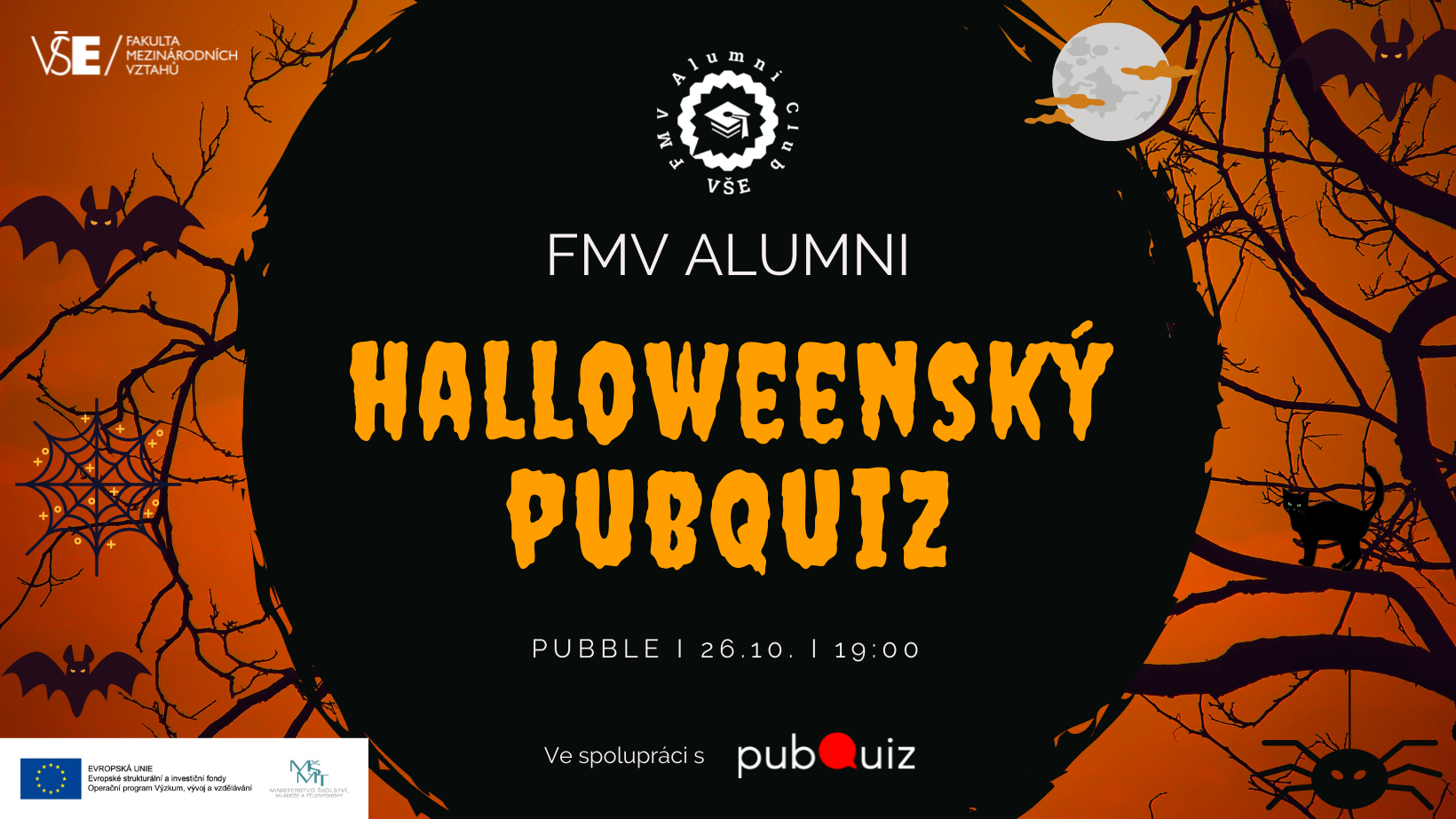 FMV Alumni Club vás zve na Halloweenský PubQuiz! /26.10./