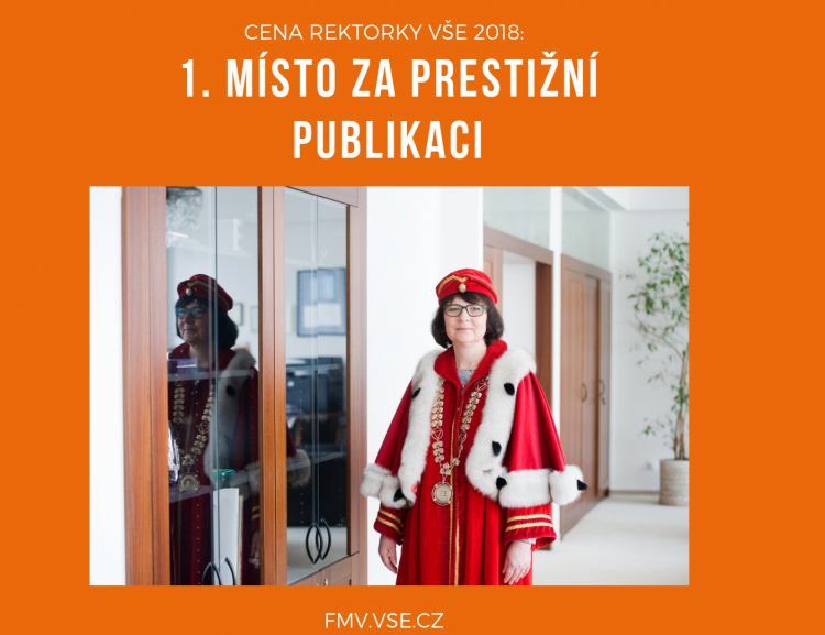 Cena rektorky za prestižní publikaci putuje na FMV