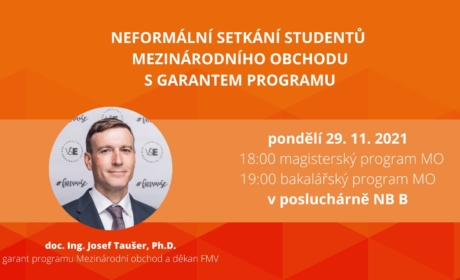 Setkání studentů Mezinárodního obchodu s garantem programu /29.11./