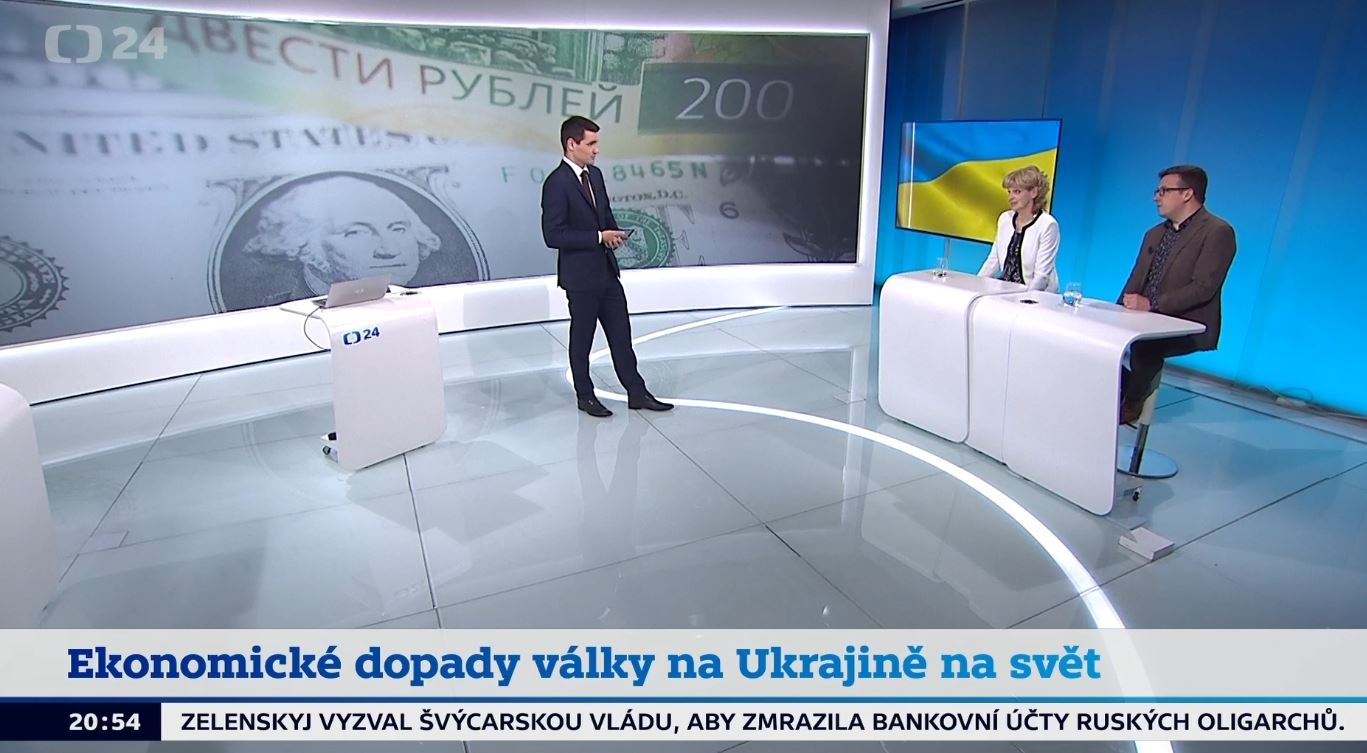 Doc. Pavel Hnát ve speciálu Daniela Stacha o ekonomických dopadech války na Ukrajině na ČT24