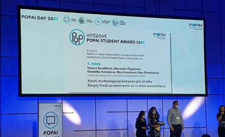 První a druhé místo v soutěži POPAI STUDENT AWARD 2021 míří na FMV
